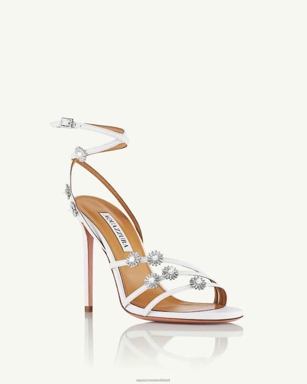 Aquazzura Starry Night Sandal 105 WHITE TZ666150