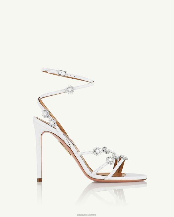 Aquazzura Starry Night Sandal 105 WHITE TZ666150