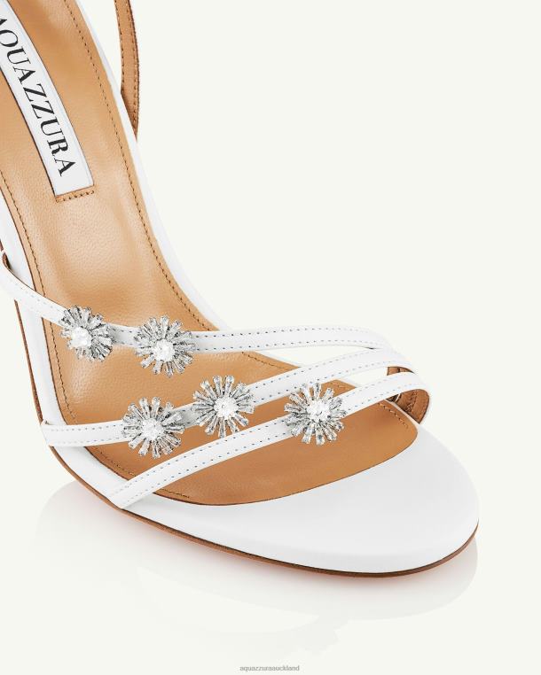 Aquazzura Starry Night Sandal 105 WHITE TZ666150