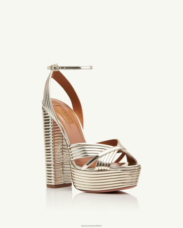 Aquazzura Sundance Plateau 140 GOLD TZ666309