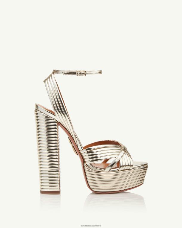 Aquazzura Sundance Plateau 140 GOLD TZ666309