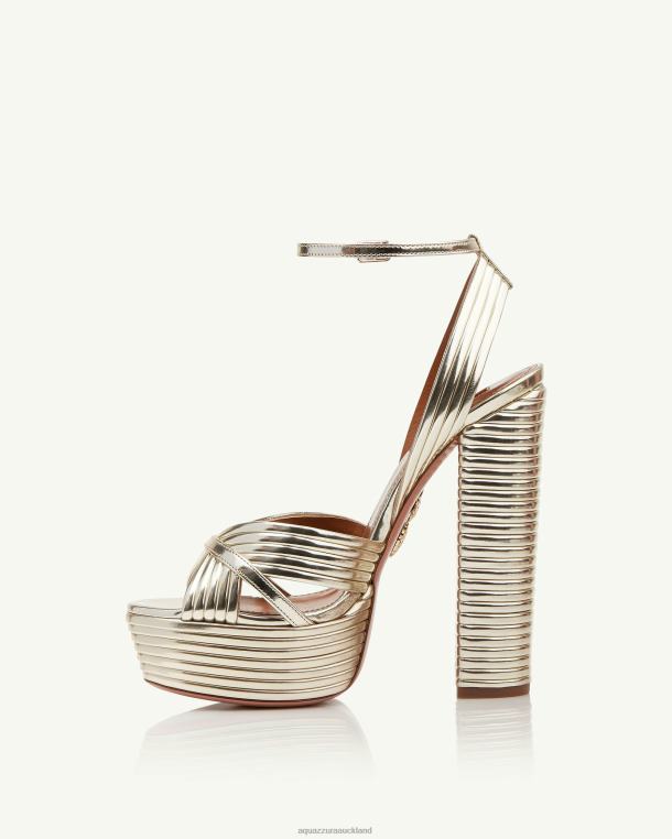 Aquazzura Sundance Plateau 140 GOLD TZ666309