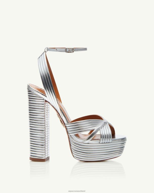 Aquazzura Sundance Plateau 140 SILVER TZ666308