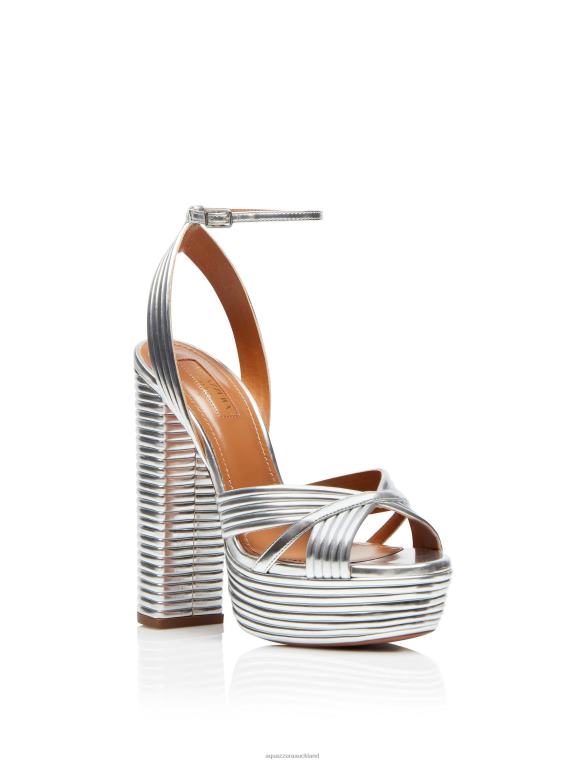 Aquazzura Sundance Plateau 140 SILVER TZ666308