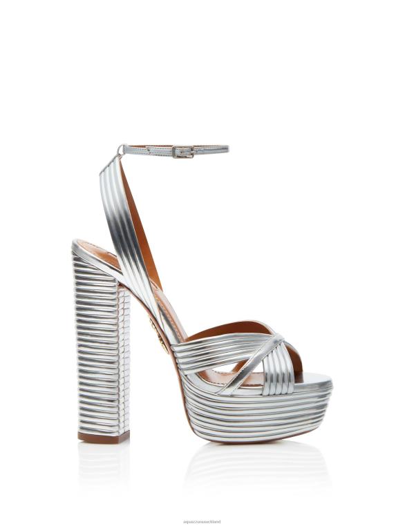 Aquazzura Sundance Plateau 140 SILVER TZ666308