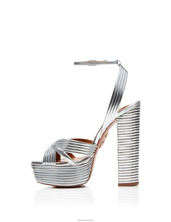 Aquazzura Sundance Plateau 140 SILVER TZ666308