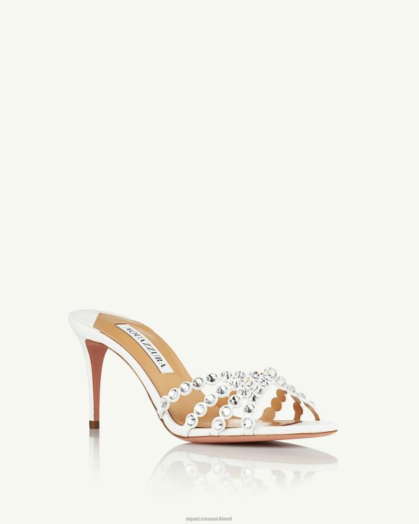 Aquazzura Tequila Mule 75 WHITE TZ666125