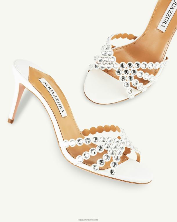 Aquazzura Tequila Mule 75 WHITE TZ666125