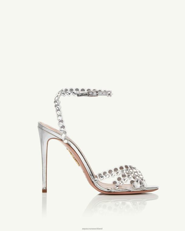 Aquazzura Tequila Plexi Sandal 105 SILVER TZ66680