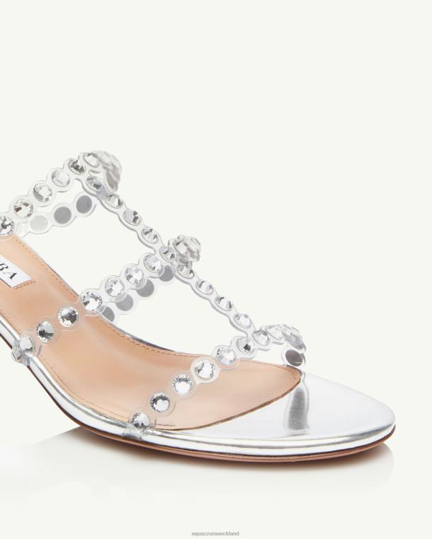 Aquazzura Tequila Plexi Sandal 50 SILVER TZ666126