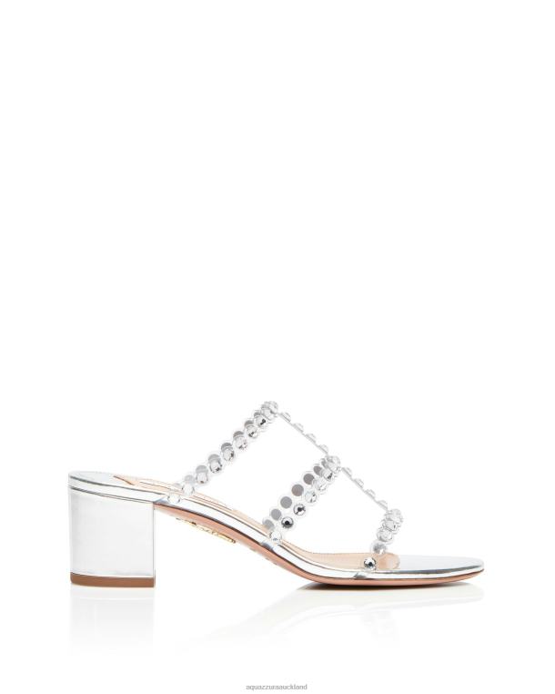 Aquazzura Tequila Plexi Sandal 50 SILVER TZ666126