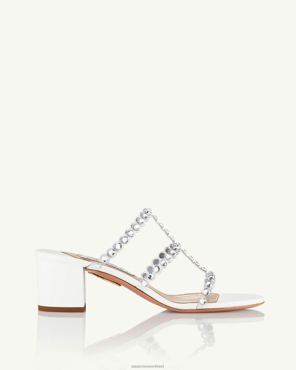 Aquazzura Tequila Plexi Sandal 50 WHITE TZ66678