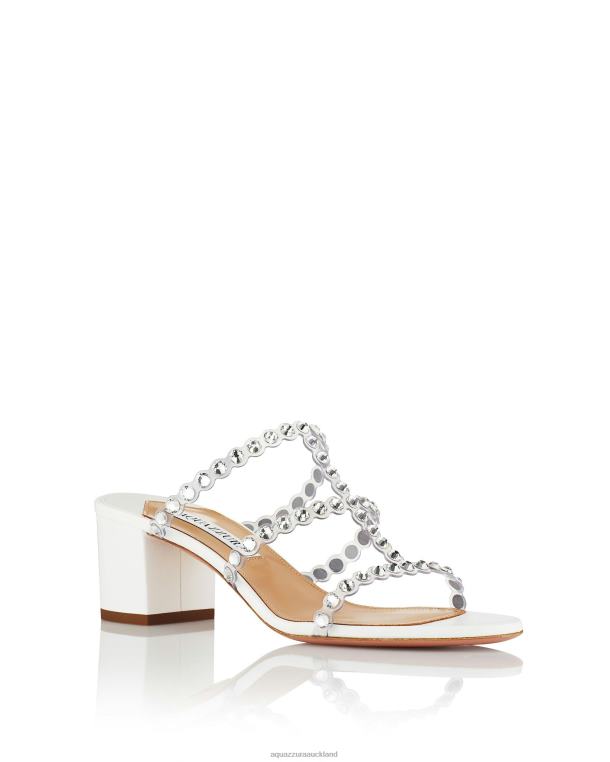 Aquazzura Tequila Plexi Sandal 50 WHITE TZ66678