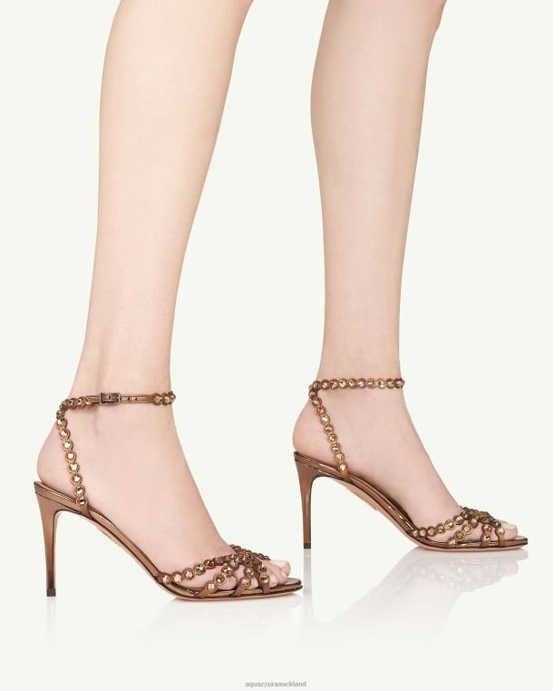 Aquazzura Tequila Sandal 85 BROWN TZ66686