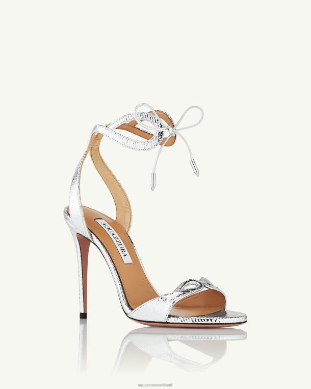 Aquazzura Tessa Sandal 105 SILVER TZ666148