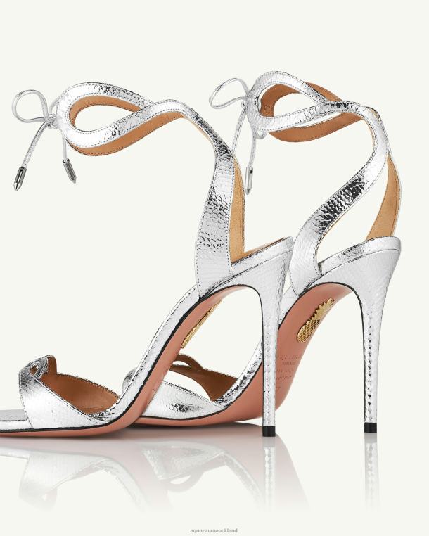 Aquazzura Tessa Sandal 105 SILVER TZ666148