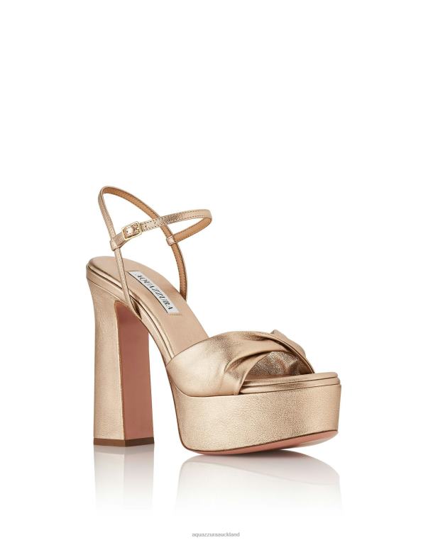 Aquazzura Twist Sandal Plateau 120 GOLD TZ666280