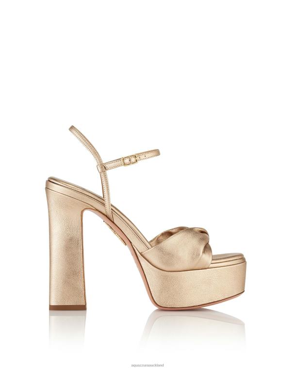 Aquazzura Twist Sandal Plateau 120 GOLD TZ666280