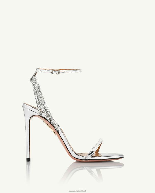 Aquazzura Wild At Heart Sandal 105 SILVER TZ66682