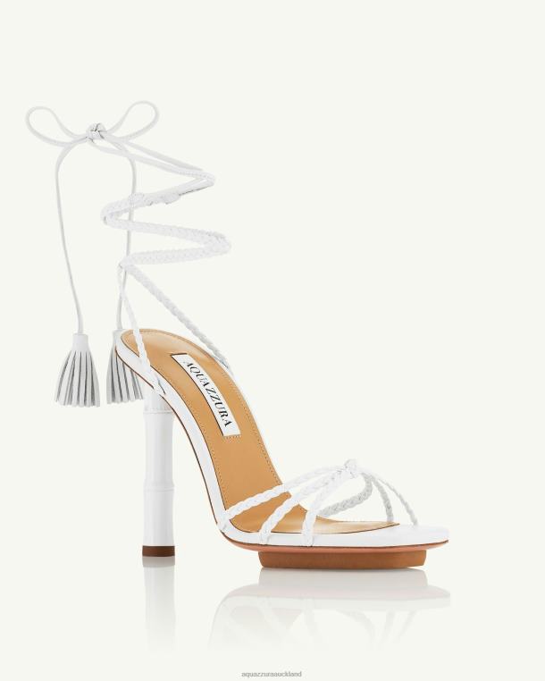 Aquazzura Wild Bamboo Sandal 115 WHITE TZ66619