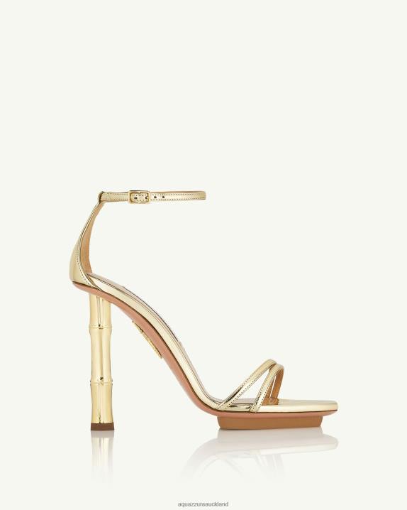 Aquazzura Wild Nights Sandal 115 GOLD R4L61