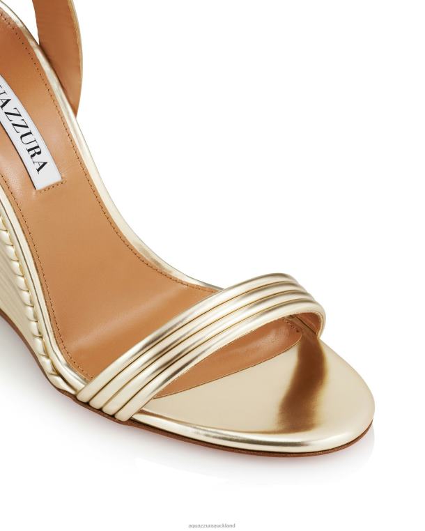 Aquazzura Wow Wedge 95 GOLD TZ66684