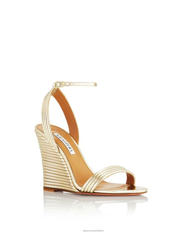 Aquazzura Wow Wedge 95 GOLD TZ66684