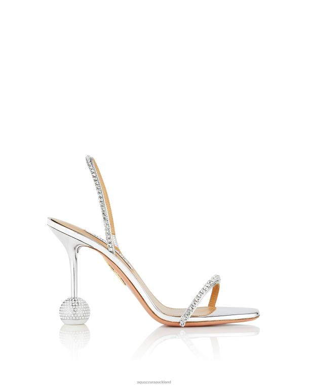 Aquazzura Yes Darling Sandal 95 SILVER TZ66649